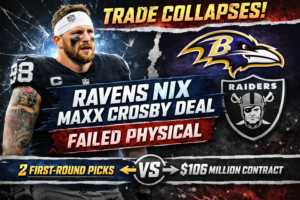 Ravens and Raiders Maxx Crosby Trade Collapses Due To Failed Physical