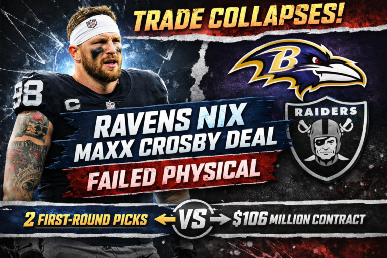 Ravens and Raiders Maxx Crosby Trade Collapses Due To Failed Physical
