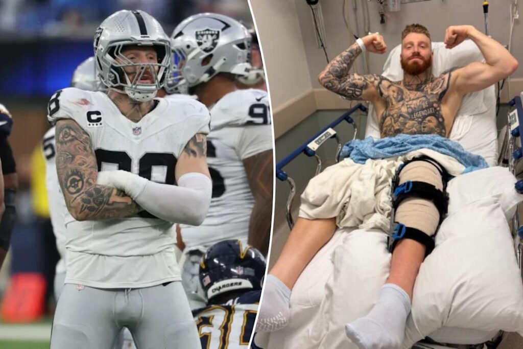 Maxx Crosby undergoes knee surgery after messy end to his Raiders season - AOL